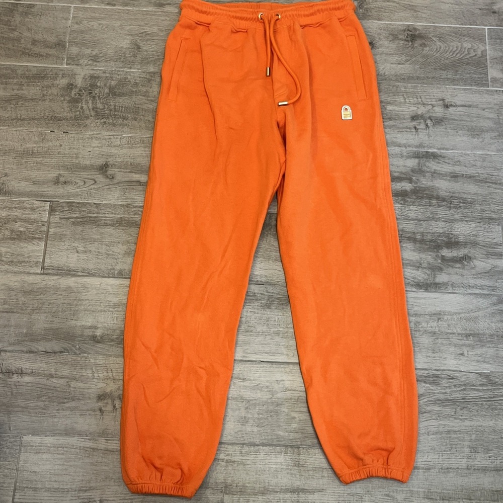 Buscemi New York Orange Sweatpants Lock Jogger Pants Size Large NWT‎
